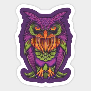 Cyborg Owl Sticker